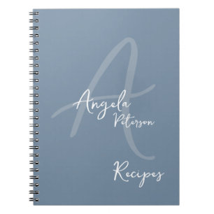Caderno Espiral Mamãe Chef Recebe Notebook Azul Dusty