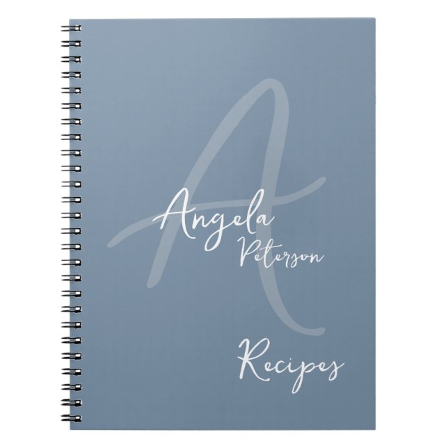 Caderno Espiral Mamãe Chef Recebe Notebook Azul Dusty (Frente)