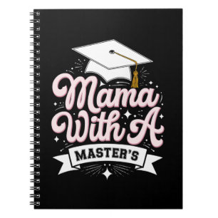 Caderno Espiral Mamãe Com Graduação De Mestrado Mãe De Formatura