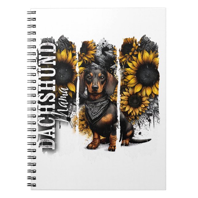 Caderno Espiral Mamãe Dachshund  (Frente)