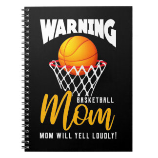 Caderno Espiral Mamãe de basquete gritará alto