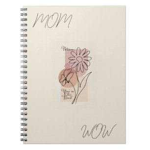 Caderno Espiral Mamãe é só uma reflexão na Uau