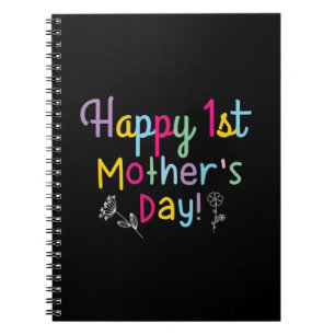 Caderno Espiral Mamãe Gift Happy First Dia de as mães