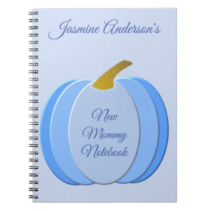 Caderno Espiral Mamãe nova personalizada de abóbora de abelhinha a