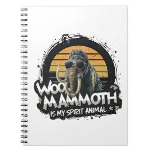 Caderno Espiral Mamute Woo É Meu Animal Espiritual Arte