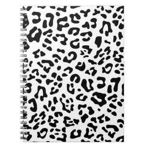 Caderno Espiral Mancha-leopardo branca e negra
