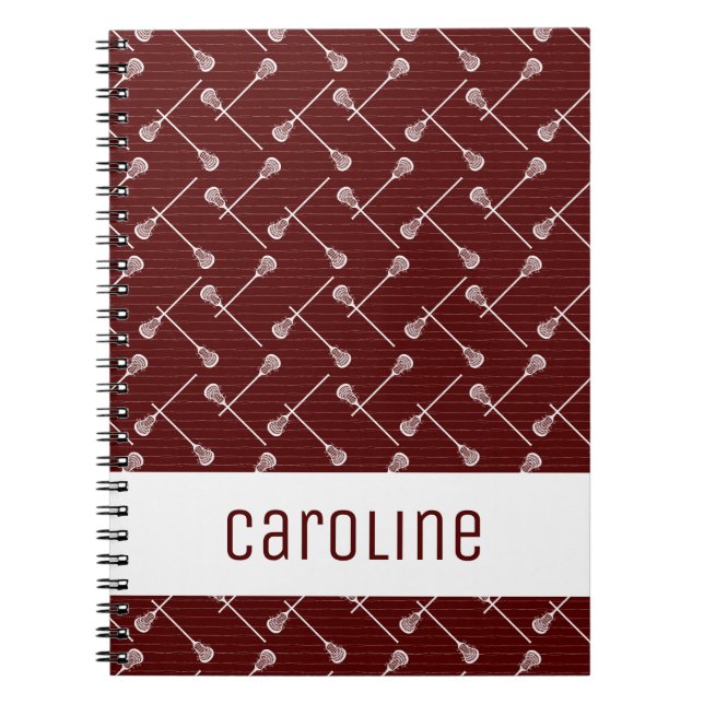 Caderno Espiral Manchas brancas de Maroon Lacrosse Patteradas (Frente)