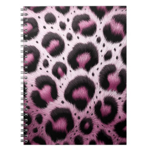 Caderno Espiral Manchas de Impressão Animal de Pele de Leopardo Ro
