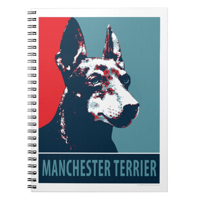 Caderno Espiral Manchester Terrier Hope Poster político parody (Frente)
