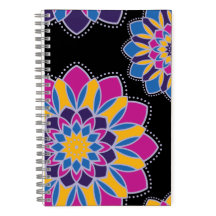 Caderno Espiral Mandala Boho Brilhante