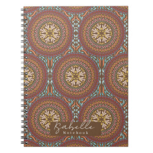 Caderno Espiral Mandala Brown
