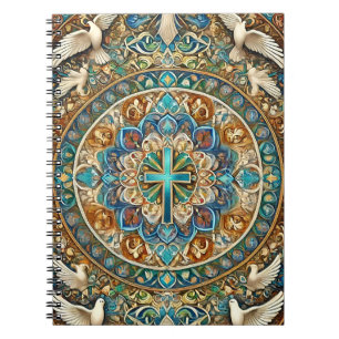 Caderno Espiral Mandala Cristã Inspiradora