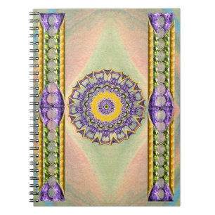 Caderno Espiral Mandala da Gema da Primavera