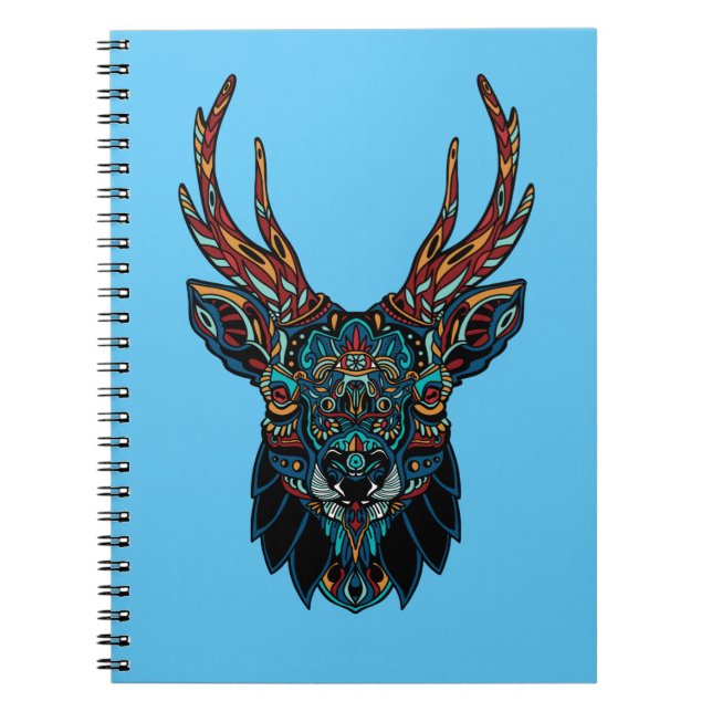 Caderno Espiral Mandala de Cervos (Frente)