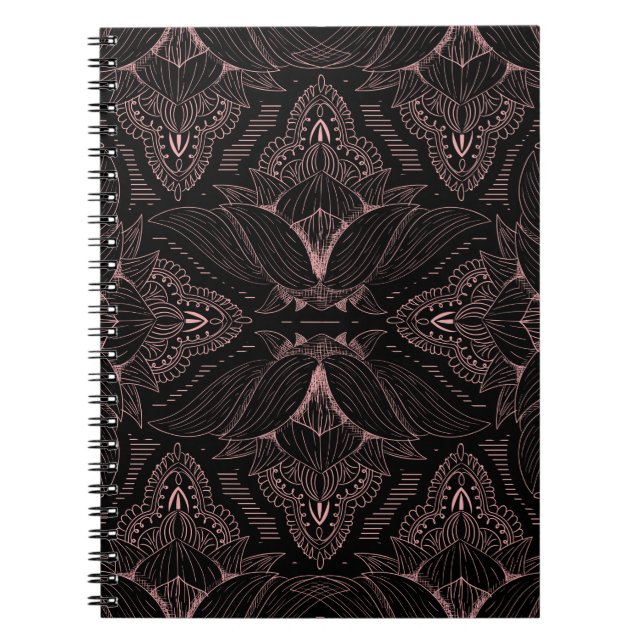 Caderno Espiral Mandala de Flores 2 (Frente)