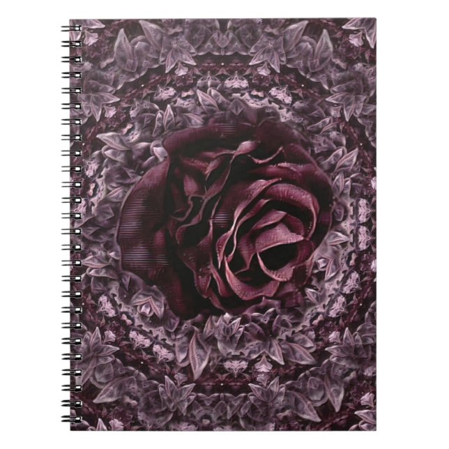 Caderno Espiral Mandala de Rosa  (Frente)