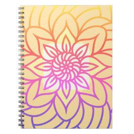 Caderno Espiral Mandala Design Cor clara