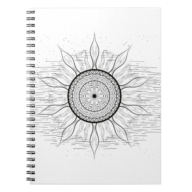 Caderno Espiral Mandala do Sol 1 (Frente)