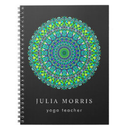 Caderno Espiral Mandala ornamentado floral
