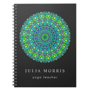 Caderno Espiral Mandala ornamentado floral