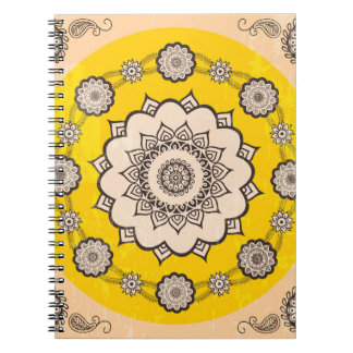 Caderno Espiral Mandala Ornamental: Design de Estilo Étnico.