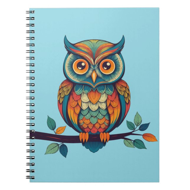 Caderno Espiral Mandala Owl (Frente)