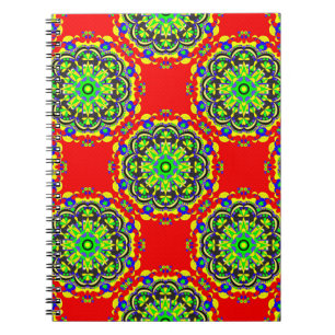 Caderno Espiral mandala vintage - padrão sem descontinuidades tri