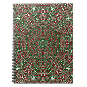 Caderno Espiral Mandalas de Natal Ornamentais