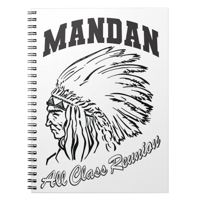 Caderno Espiral Mandan Braves All Class Reunion Notebook (Frente)