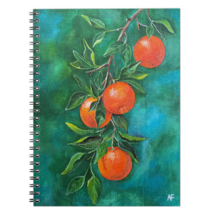 Caderno Espiral Mandarins numa Noite de Inverno por Alfred Fox