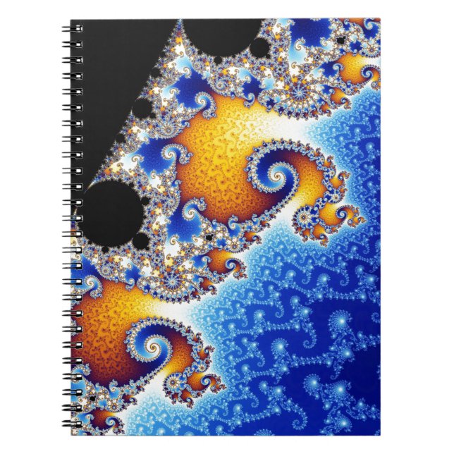 Caderno Espiral Mandelbrot Set Satellite Double Spiral Fractal (Frente)