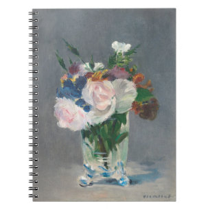 Caderno Espiral Manet  Flores num Crystal Vase, c.1882