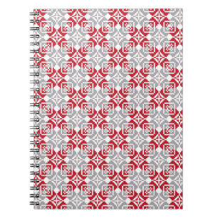 Caderno Espiral Manhã da Letónia - Padrão geométrico III do SU
