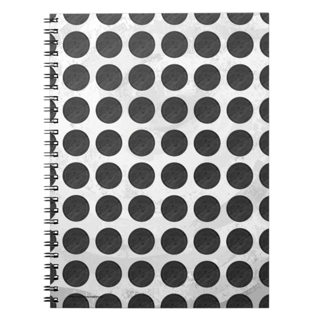 Caderno Espiral Manhole Cobrir Black Marble (Frente)