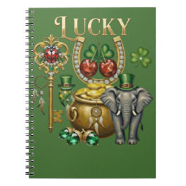 Caderno Espiral Manifest your dreams Golden lucky charm art
