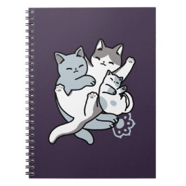 Caderno Espiral Manípulo De Rato - Gatos De Dormir Em Cute