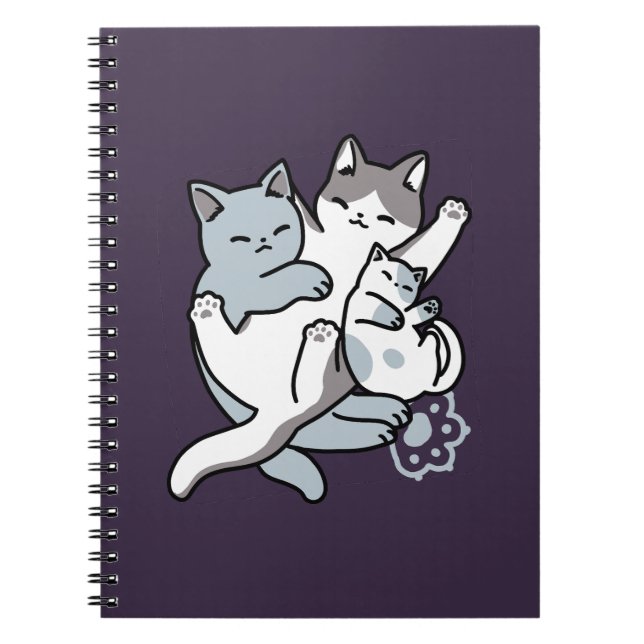 Caderno Espiral Manípulo De Rato - Gatos De Dormir Em Cute (Frente)