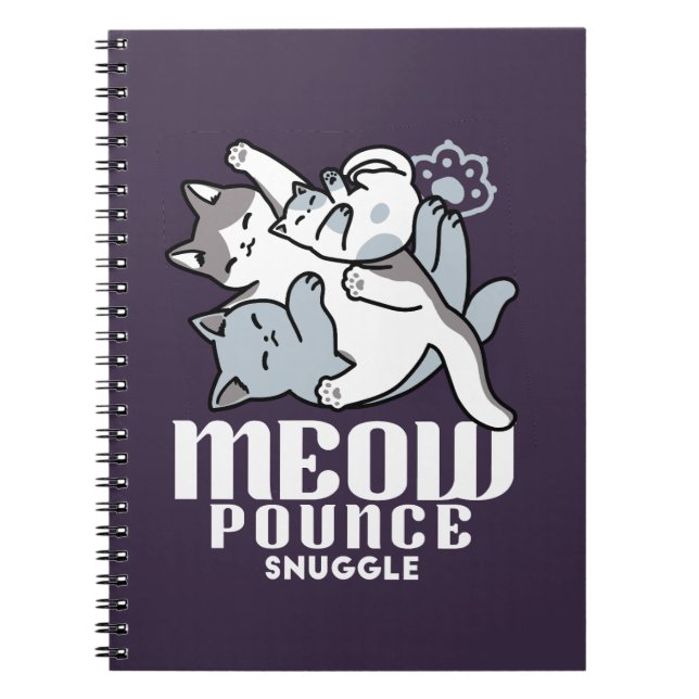 Caderno Espiral Manípulo De Rato - Gatos De Dormir Em Cute (Frente)