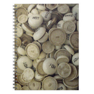 Caderno Espiral Manípulos de porcelana a quente e a frio