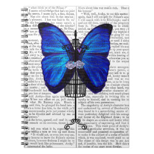 Caderno Espiral Mannequin Blue Butterfly