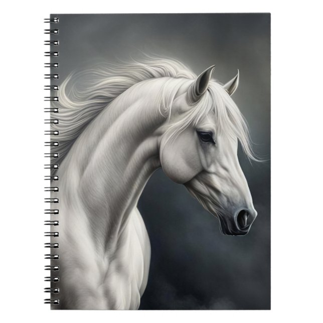 Caderno Espiral Mano Fluente de Cavalo Branco (Frente)