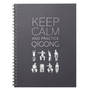 Caderno Espiral Mantenha a calma e a prática Qigong