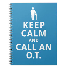 Caderno Espiral Mantenha a calma e chame um O.T. - Terapeuta