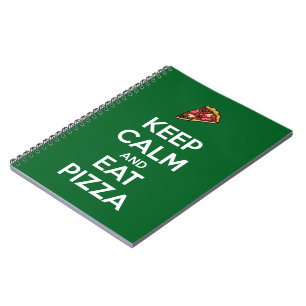 Caderno Espiral Mantenha a Calma e Coma Pizza 2