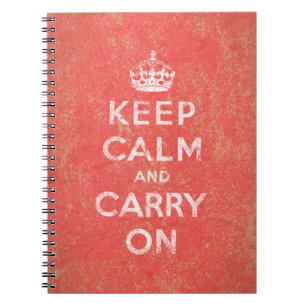 Caderno Espiral Mantenha a calma e continue