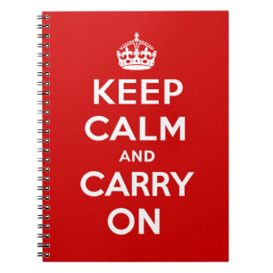 Caderno Espiral Mantenha a Calma e Continue
