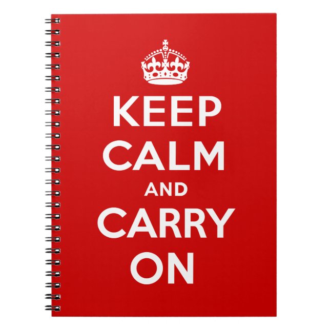 Caderno Espiral Mantenha a Calma e Continue (Frente)
