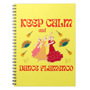 Caderno Espiral Mantenha a calma e dança Flamenco
