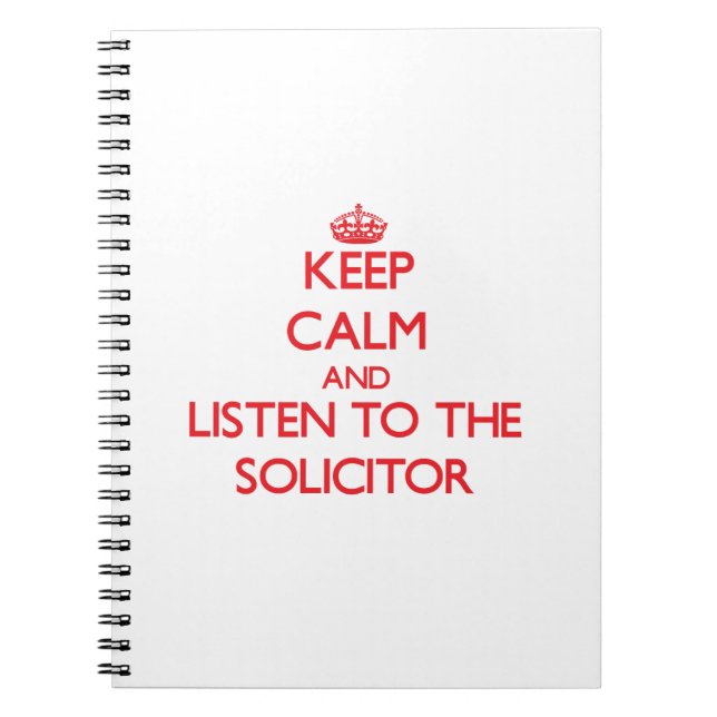 Caderno Espiral Mantenha a calma e escute o procurador (Frente)