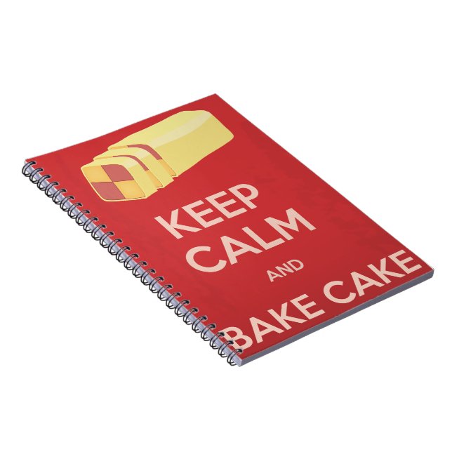 Caderno Espiral Mantenha a Calma e Faça Bolo (Lado Direito)